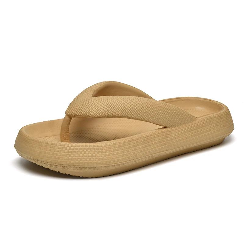 Soft Sole Platform Flip Flops Women 2025 Summer Beach Non Slip Men Slippers Coulple Thick Sole Bathroom Slides Sandals