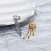 Korean Fashion Ear Clip Piercing Tassel Earrings for Girls Women Silver Color Zircon No Ear Hole Cartilage Jewelry LAMOON