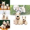 Niedliche West Highland White Terrier Plüschpuppe, flauschiges Stofftier, ideal für Geburtstage und besondere Anlässe