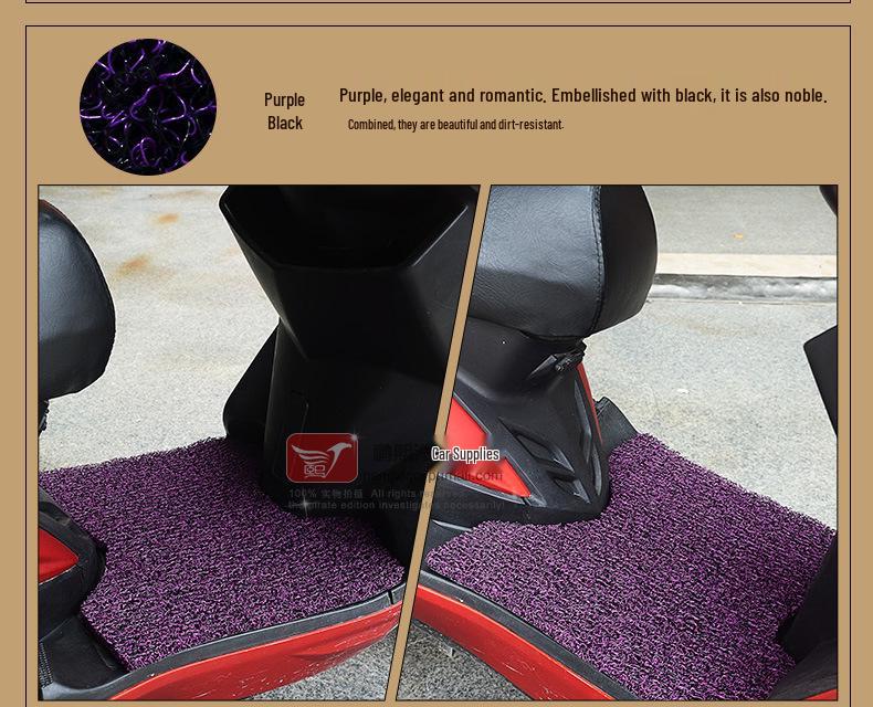 Waterproof, Wear-Resistant Silk Ring Foot Mat for Niu M1 Electric Vehicle