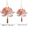 Ancient Style Lotus Lantern Creative Design Warm Light Flower Lamp Handmade Flower Elegant Tassel Handheld Light Dance Show