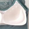 Women Fashion Breathable Wide Shoulder Straps V-shaped Beauty Back Anti Sagging Padded Sports Bra Lace Sweet Stitching Push Up Seamless Wireless Bra