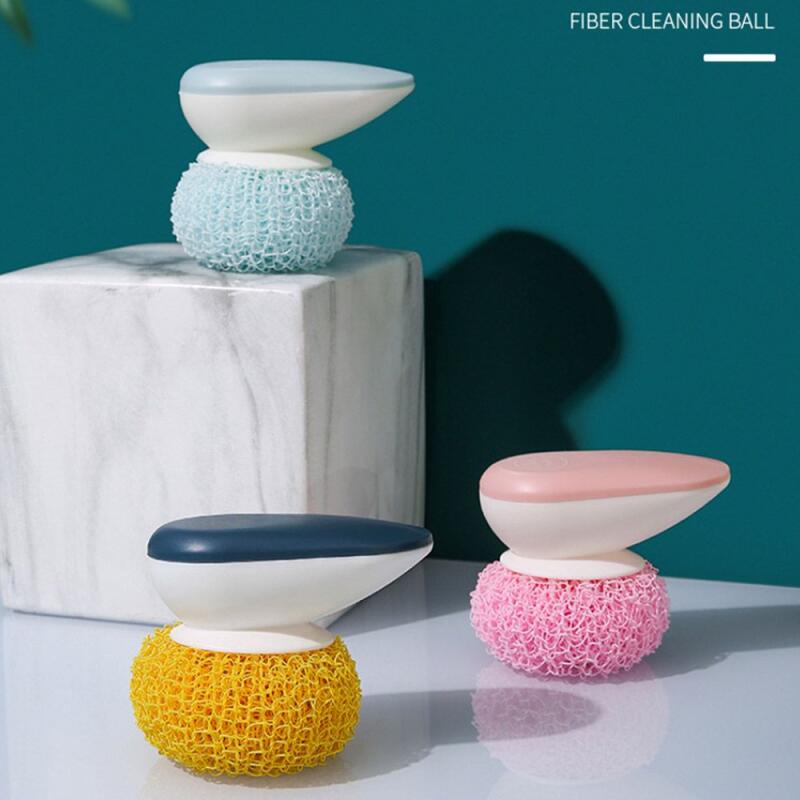 1 Round Handle Dishcloth (random Color)