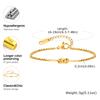 Minimalist Knot Link Chain Bracelet for Women,Gold Color Stainless Steel Bracelets,New Trendy Waterproof Jewelry Gift