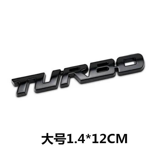 Car 3D Styling TURBO Sticker Alloy Metal Letter Motorcycle Emblem Badge Sticker Car Body Rear Tailgate Decal Auto Accessories