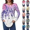Shirts for Women Cute Vintage Pattern Print T-Shirt Long Sleeve Tunic Tops Cotton Pullovers T-Shirts Women’s