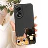 For OPPO A78 4G CPH2565 / A78 5G CPH2483 Cute Cat Flower Cartoon Phone Case For Oppo A78 Shockproof Soft Silicone Bumpers