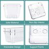 24/16/8/4pcs Drawer Organizers Set Clear Plastic Desk Dividers Bins Bedroom Dresser Office Storage Box for Makeup Gadgets