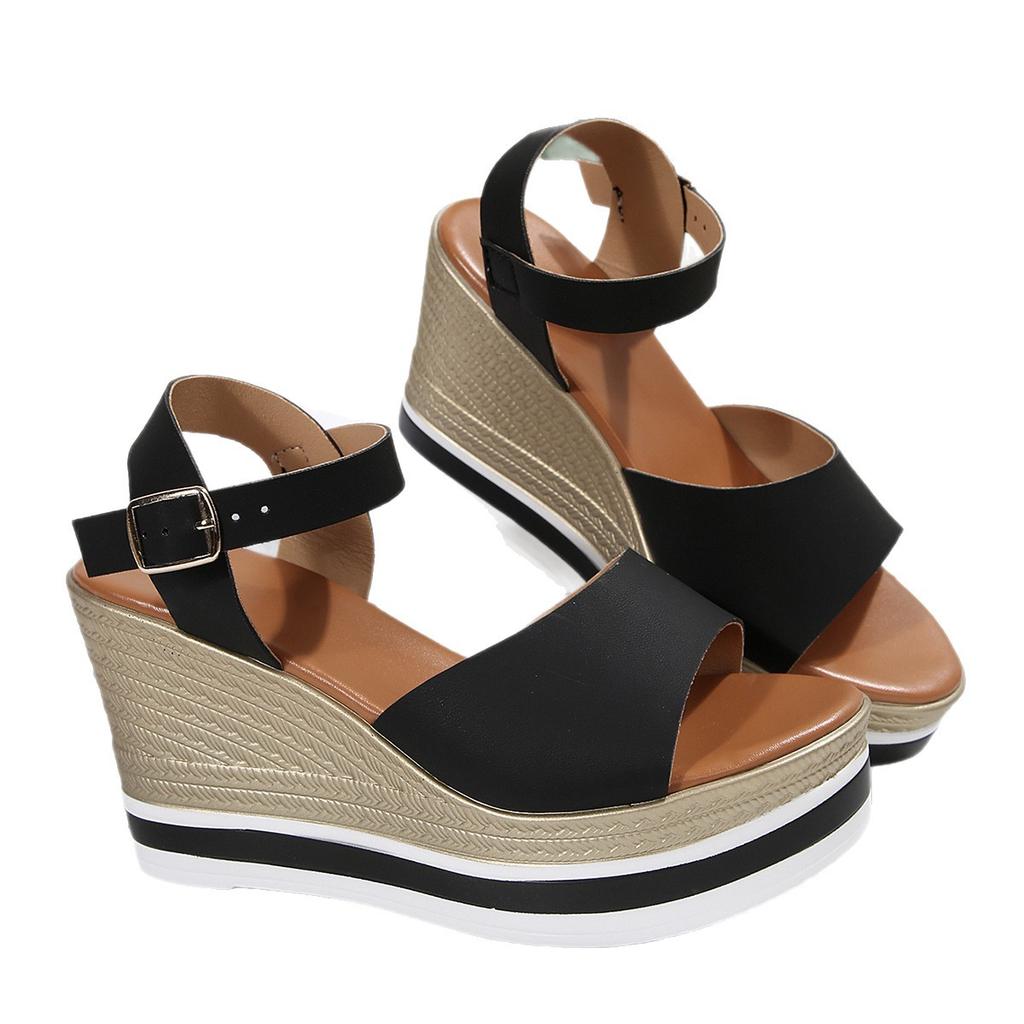 Sandalen mit weicher Sohle Damen 2025 Sommer neu hochhackig lässig Mode vielseitig Damen coole Hausschuhe Mode Sandalen