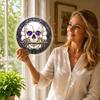 Halloween Acrylic Puzzle Decor, 2D Ghost Pumpkin Skeleton Hanging Sign, Faux Stained Glass Spooky Puzzle for Party Home Decor, Stress Relief Toy