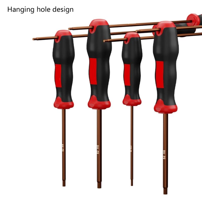 Multiple Size Professional Magnetic Hexagonal Screwdriver With Ergonomic Grip And Storage Hole Fit for Home Workshop Use