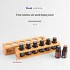 6-Compartment Bamboo & Wood Essential Oil and Perfume Bottle Display Rack