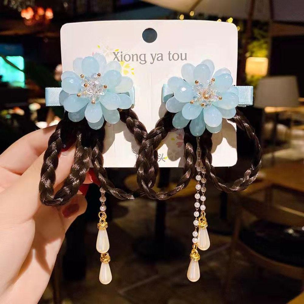 Duckbill Clip Wig Braid Head Wear Children Hair Clip Ancient Style  Hairpin Women Hair Accessories