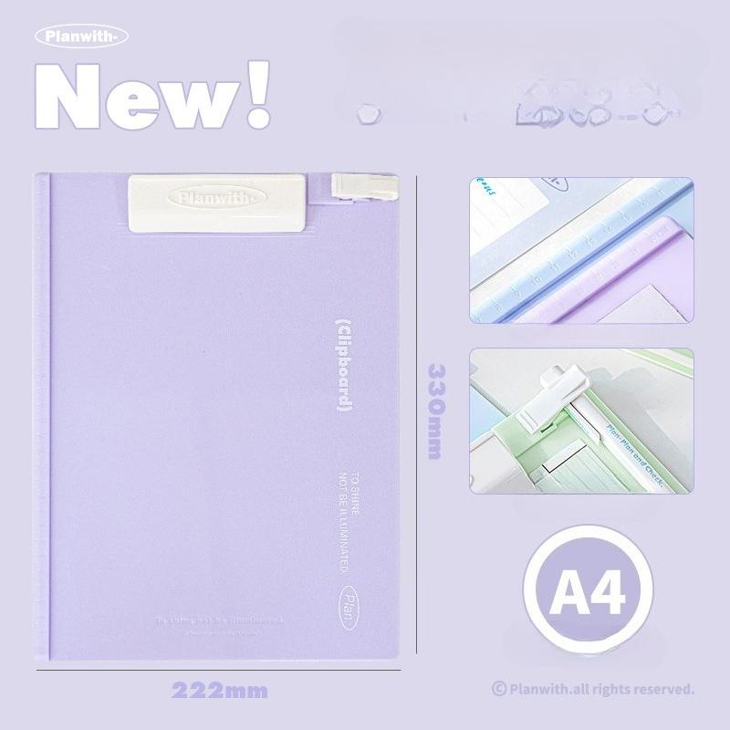 Planwith plan Contrasting colors board folder, cream A4 folder writing pad