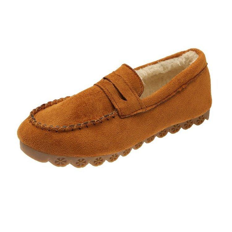 Fashion 2025 Winter Women's Shoes Comfortable Flat Loafers Short Casual Women's Anti-slip Bottom Warm Women's Oxford Shoes