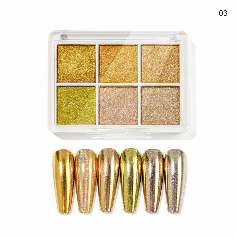 Aurora Silver Chameleon Mirror Eyeshadow Glitter Powder