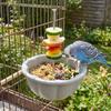 Anti-Splash Parrot Fruit and Vegetable Rack Removable Bird Fruit Holder  Bird Cage