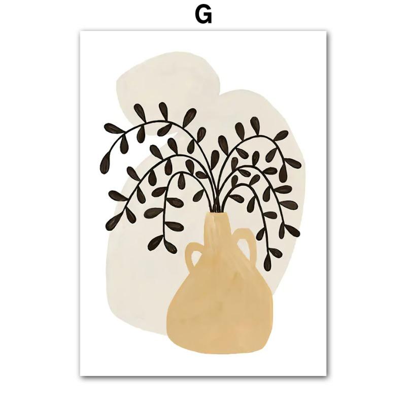 Abstract Girl Hand Fruit Flower Leaf Vase Wall Art Canvas Painting Nordic Posters And Prints Wall Pictures For Living Room Decor