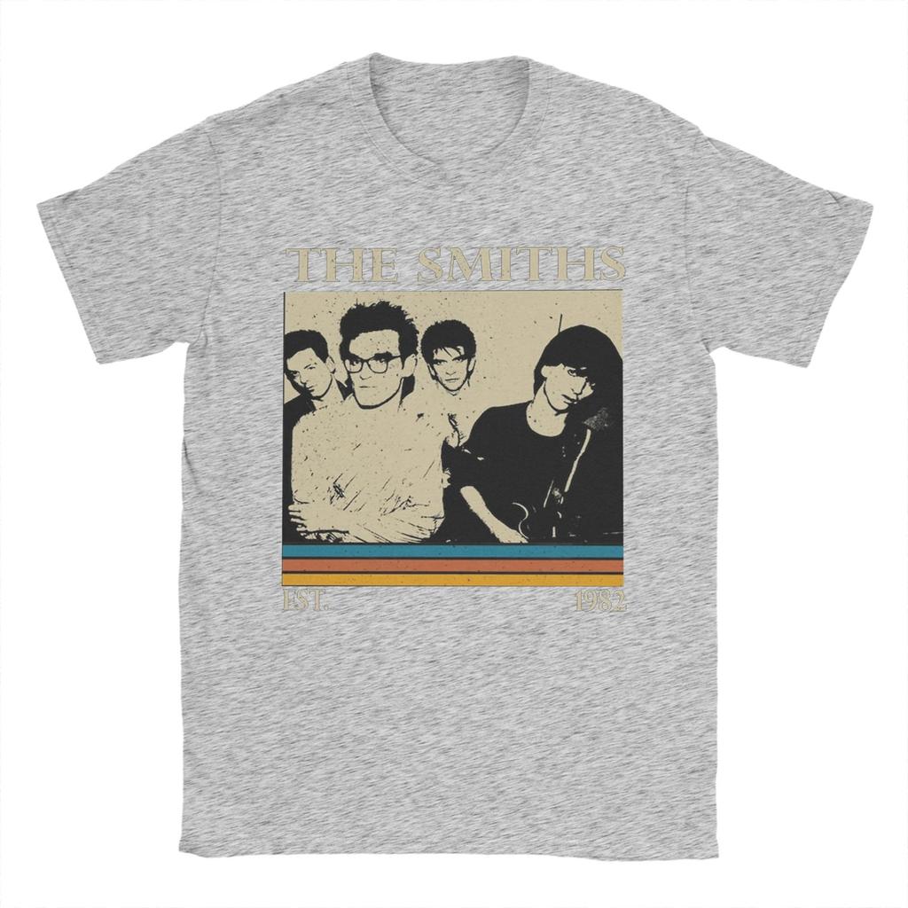 Cool The Smiths Morrissey T-Shirt for Men Round Collar Pure Cotton T Shirts Short Sleeve Tees Graphic Tops