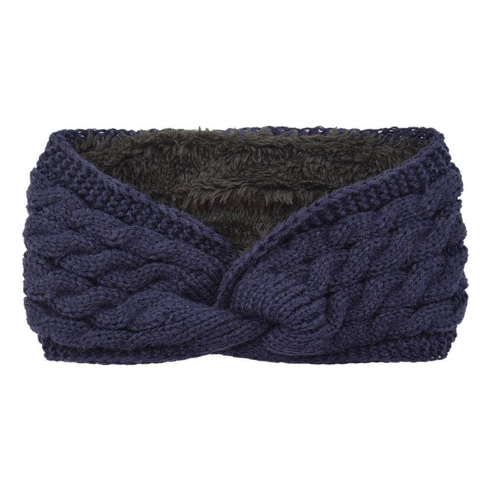New in Plush Thick Wool Knitting Sports Headband Autumn Ear Protection Ear Warmer Women Thermal Insulation Cold proof Head Cover