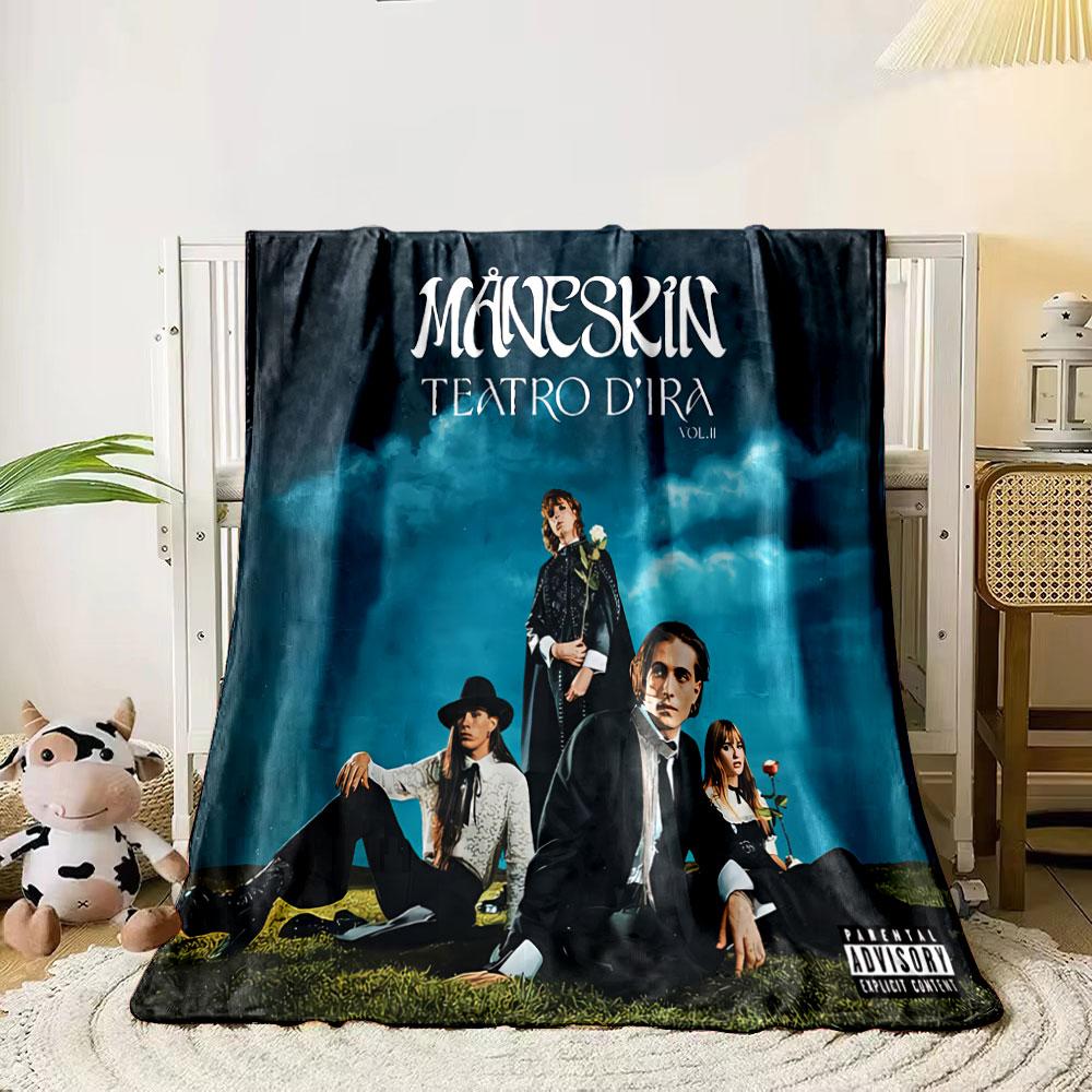 Måneskin Themed Artistic Blanket for All Seasons Blanket Lunch Break Throw Gift