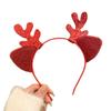 2025 Red Little Bear Christmas Headband with Bow – Women’s Festive Hair Clip