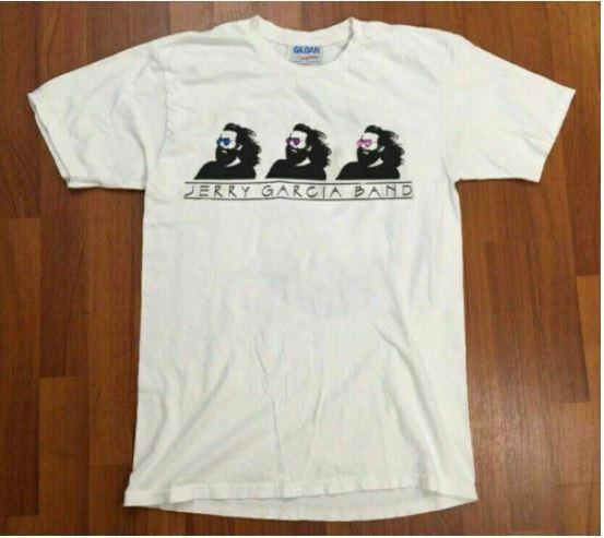 

1991 Jerry Garcia Band Triple Logo white Tshirt Tee Men039s T-Shirt Unisex T-Shirt M