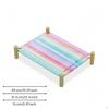 Elevated Pet Lounger with Wooden Frame Cooling Bed Breathable Suspended