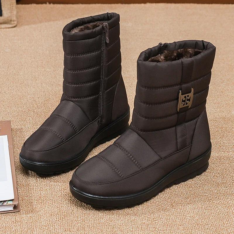 

Женская зимняя обувь, женские удобные флисовые теплые ботильоны, женская обувь, водонепроницаемые нескользящие зимние ботинки для женщин, Botas Mujer 42