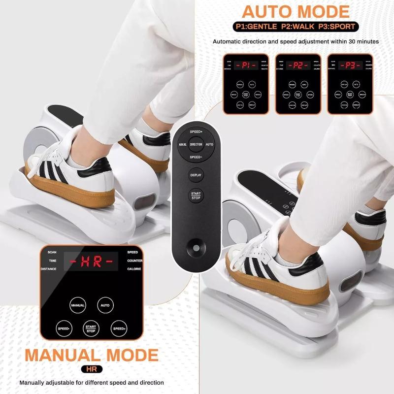 Electric Air Walker Stepper Household Indoor Fitness Equipment Quiet Motor, Adjustable Resistance&LCD Tracker for Home Gym/Office Workout