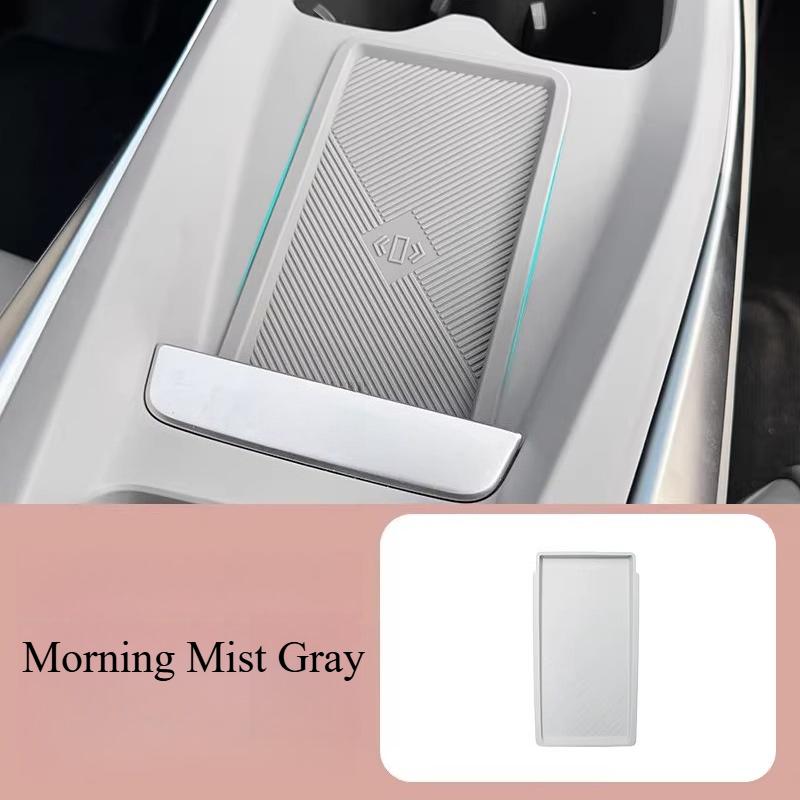 For XPeng Mona M03 Wireless Charging Panel Silicone Pad Original Color Dustproof Non-slip Pad Car Interior Decoration Products