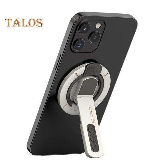Magnetic Phone Ring Stand 360 Degrees Rotating Luminous Phone Bracket Multi-Angle Adjustable Double-Sided Phone Holder for Stress Relief & Mood