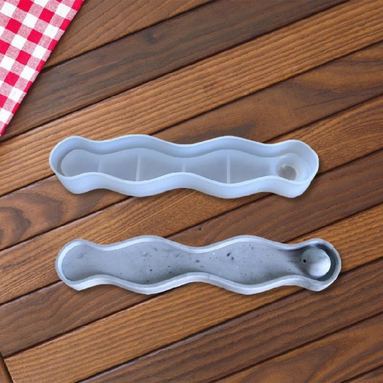 Waving Silicone Scented Stick Holder Molds for Scented SticStand Waved Shape Silicone Candle Stand Molds for Epoxy Resin