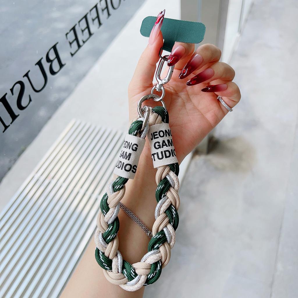 Niedliches Handy-Lanyard zum Aufhängen, Dekoration, kann getragen werden, gedrehtes Seil, Anti-Verlust-Anhänger, modisch, starkes Handgelenk, kurze Riemen