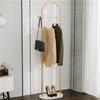 67in Coat Rack Stand, Golden Metal Freestanding Heavy Duty Clothes with