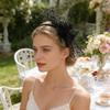 Elegant Mesh Flower Headband Exquisite Feather Hairpiece 1920s Hair Accessories  Photography