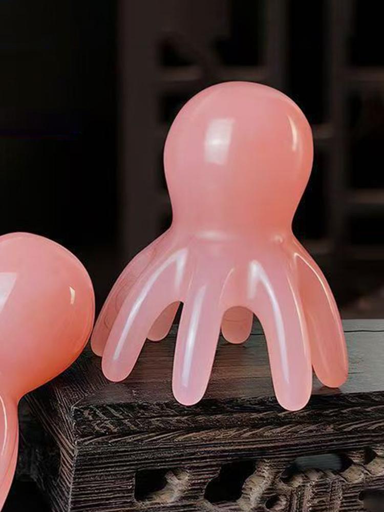 

Octopus Octopus Head Treatment Meridian Dredging Device Massage Comb Hair, Skin Tendons, Acupoints Scraping Comb Massage Head розовый