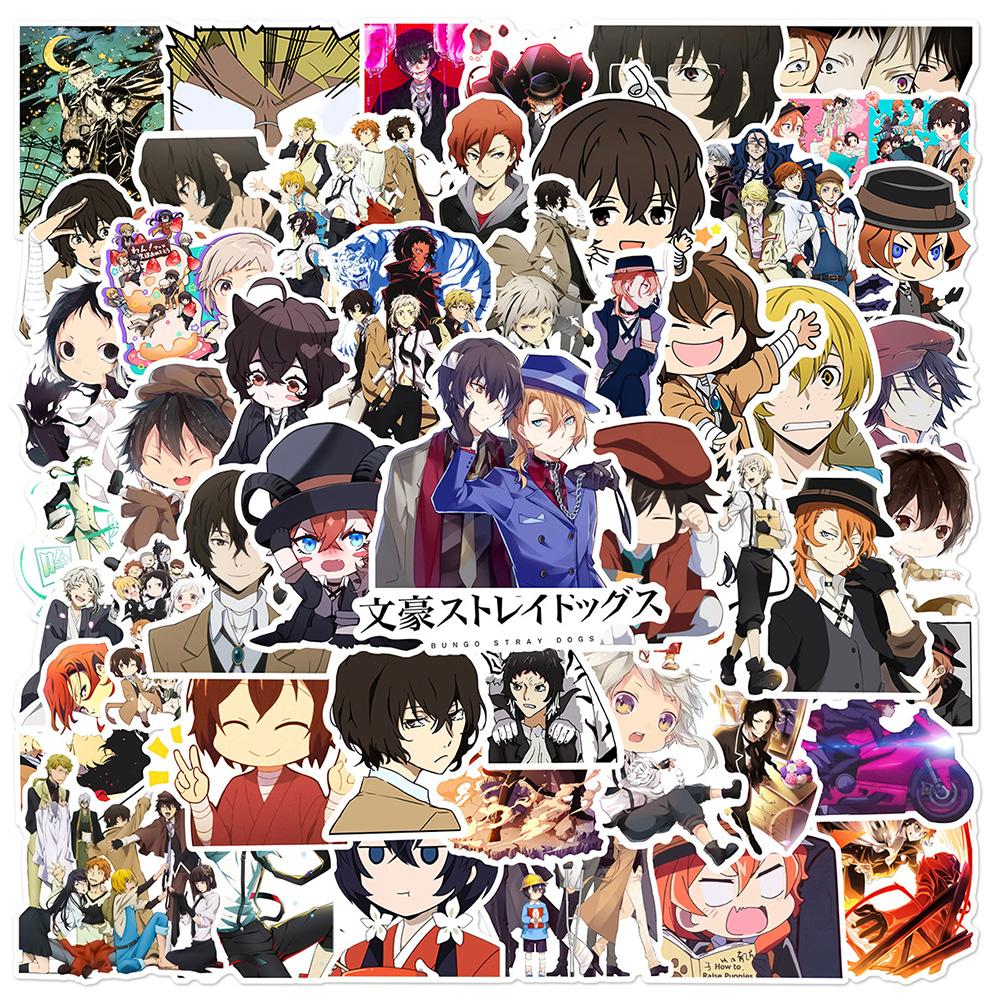 10/30/50pcs Cool Anime Bungo Stray Dogs Stickers Classic Japanese Manga Decals DIY Skateboard Phone Notebook Cartoon Sticker Toy