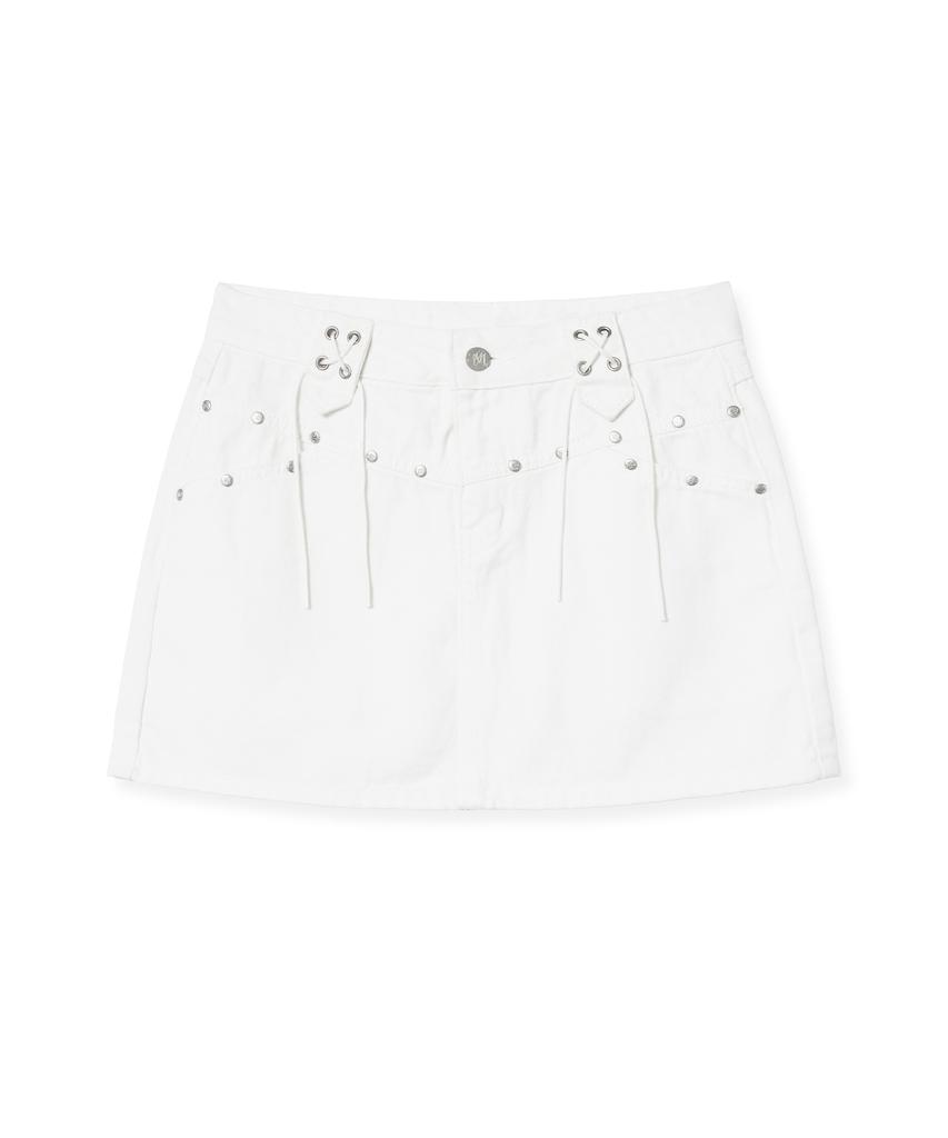 Midnight Move Belt Skirt (White)