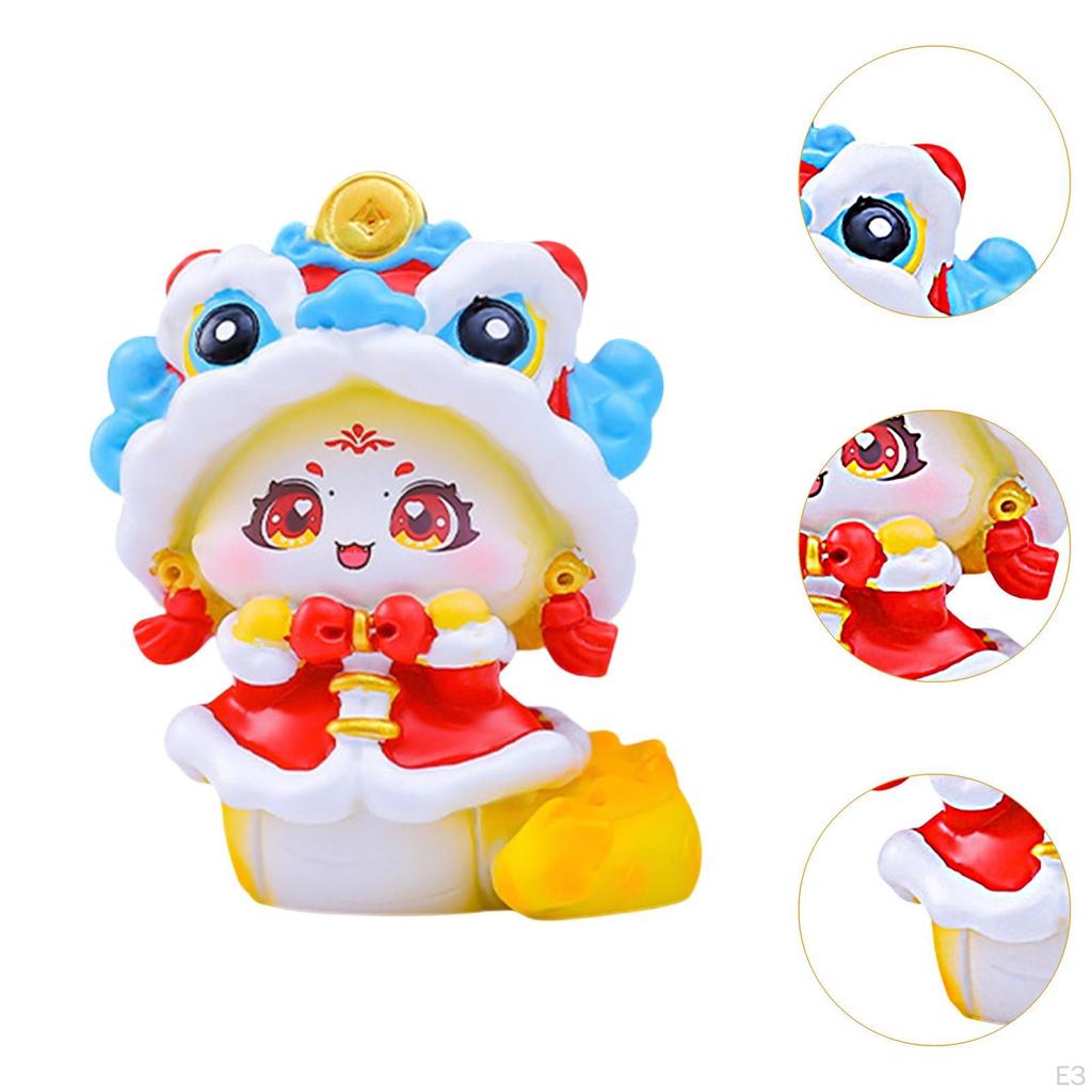 Kleine Schlangenstatue Chinesisches Jahr Regal Weihnachts-Miniaturfigur