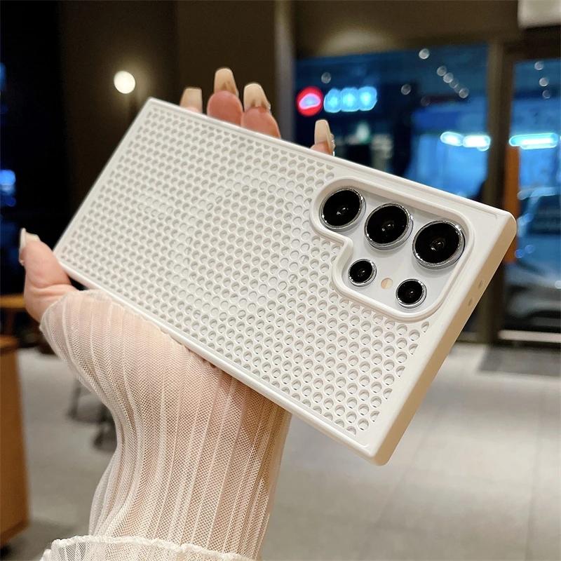 Husă de răcire de lux cu disipare a căldurii pentru Samsung Galaxy S25 S24 S23 FE S22 Ultra Plus Magsafe Husă respirabilă cu încărcare magnetică fără fir