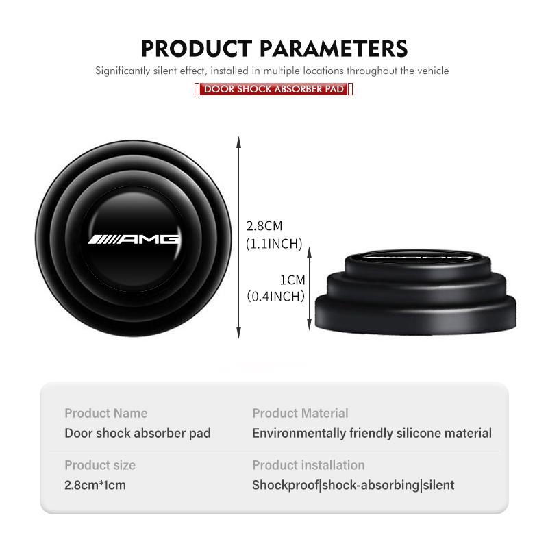 4Pcs Car Door Shock Absorber Spacer Anti-collision Protection For Mercedes Benz AMG A B C E S G Class A180 CLK CLA GLE GLC W212 VS3