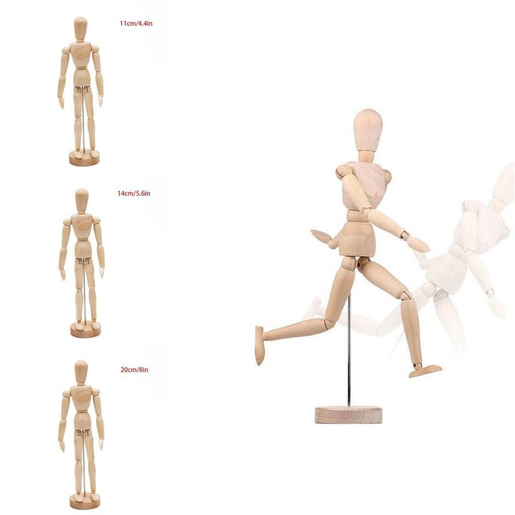 Wooden Human Artist Manikin Drawing Model Unisex Male Female Sketching Tool