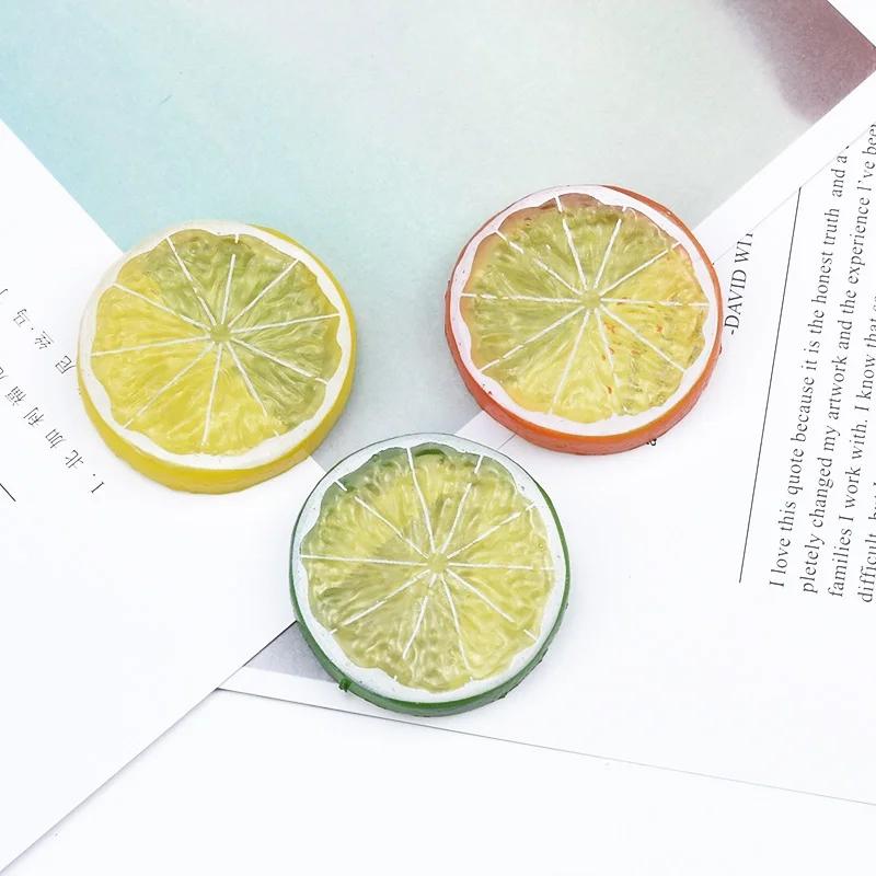 5/10pcs Artificial Plastic Lemon Fake Plants Kid Toys Fridge Sticker Diy Needlework Household Products New Year Festival Decor