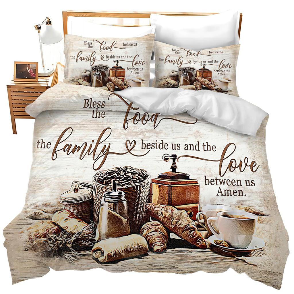 Fox Theme Three-Piece Quilt Cover 3D Digital Printing Bedding Set Bed Cover