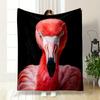 Rosa Flamingo Porträt Decke Schlafzimmer Decke für Wohnzimmer Sofa Mittagspause Weiche Kuscheldecke für Freund's Festival Geschenk
