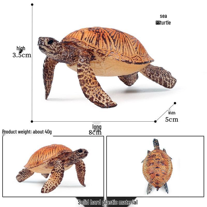 Cross-Border Children's Cognitive Amphibian & Reptile Tortoise Model Fish Tank Ornament Toy