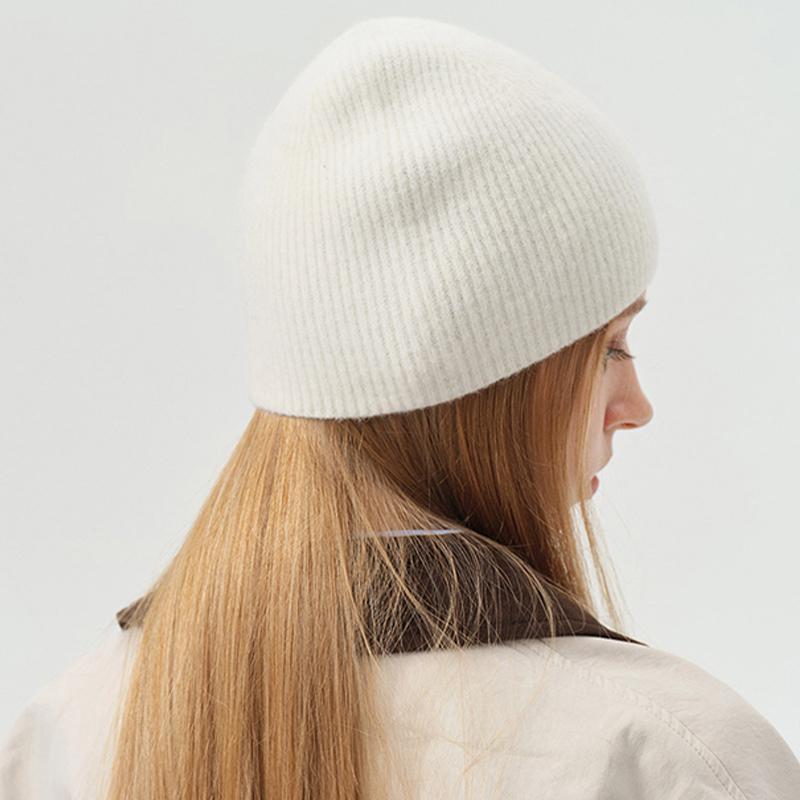 Solid Unisex Beanie Autumn Winter Wool Blends Soft Warm Knitted Cap Men Women Skullcap Hats Gorro Ski Caps Cold Proof Beanies