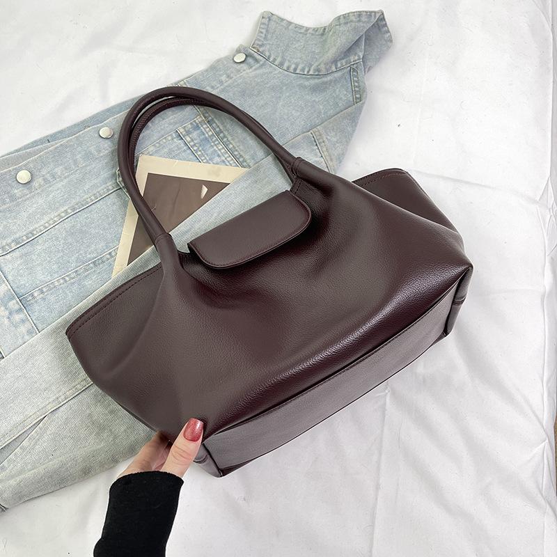 Borsa a Tote di Grande Capacità,Borsa a Spalla Sottobraccio da Pendolare Stile Ala Vintage Nuvola Pieghettata,Borsa a Mano da Donna Semplice Monocolore Retrò