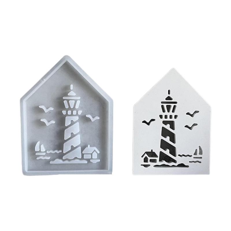 Creative Lighthouse Silicone Mold Soft Sturdy Silicone Light House Craft Mold For Crafting Elegant Ambient Lights